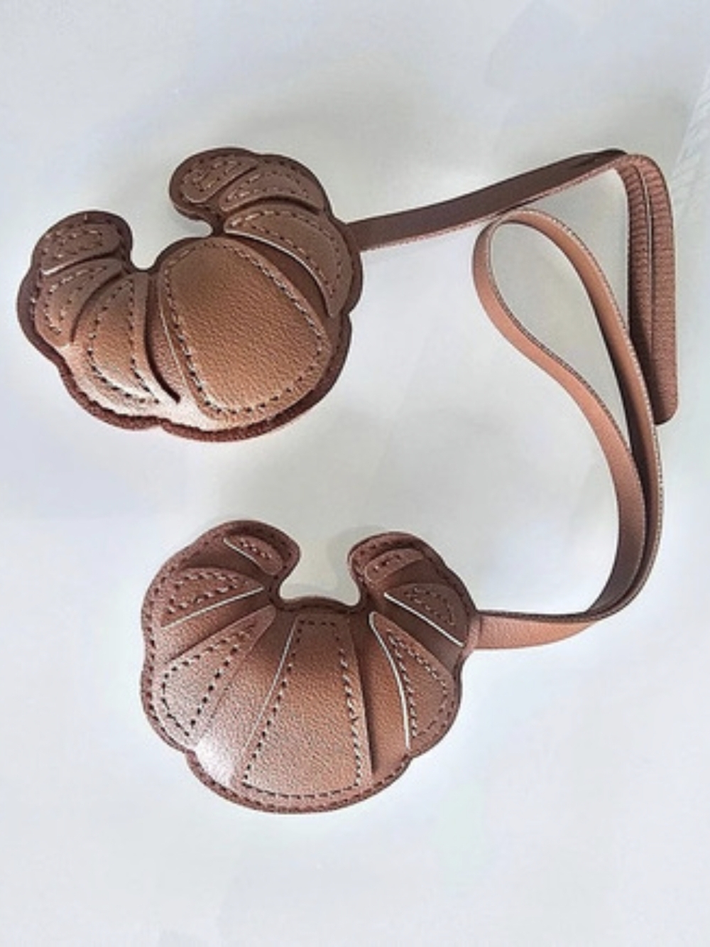 Brown Croissant Bag Charm